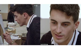 Callum Stephen xuất hiện điển trai trong chương trình The Big Painting Challenge.