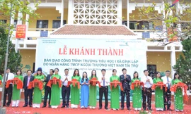 Vietcombank khánh thành và bàn giao công trình Trường Tiểu học 1 xã Đình Lập