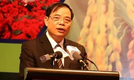 Bộ trưởng Bộ Nông nghiệp và Phát triển Nông thôn Nguyễn Xuân Cường phát biểu tại Hội nghị. Ảnh: Vũ Sinh/TTXVN
