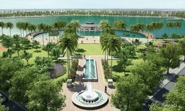 Hồ Harmony – một trong những tiện ích vừa ra mắt tại Vinhomes Riverside – The Harmony. Hình ảnh minh họa
