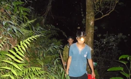 Việc săn ong đất chủ yếu diễn ra về đêm trong rừng với nhiều nguy hiểm rình rập ảnh: Nguyễn Thắng