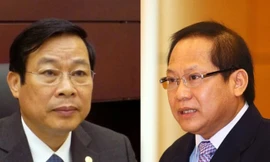 Số tiền đưa và nhận hối lộ trong quá trình Mobifone mua AVG được cho là lớn nhất từ trước tới nay. Từ trái qua phải: Hai cựu bộ trưởng Bộ TT&TT Nguyễn Bắc Son và Trương Minh Tuấn Ảnh: pV