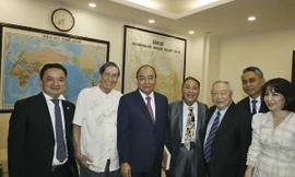 Thủ tướng Nguyễn Xuân Phúc tại buổi gặp mặt Kỷ niệm 70 năm thành lập Trường Thiếu sinh quân Việt NamẢnh: TTXVN