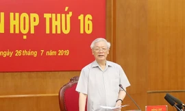 Tổng Bí thư, Chủ tịch nước Nguyễn Phú Trọng phát biểu tại phiên họp thứ 16 Ban chỉ đạo Trung ương về phòng, chống tham nhũng - Ảnh: TTXVN