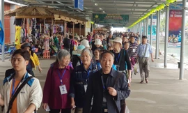 Một lượng du khách Trung Quốc ồ ạt vào Việt Nam qua tour giá rẻ ảnh: HOÀNG DƯƠNG 