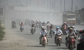 Đường phố Hà Nội ô nhiễm (Ảnh: MT&ĐT)