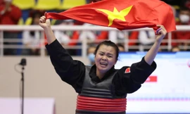 Thu Nghĩa giành HCV SEA Games đầu tiên trong sự nghiệp. Ảnh: Như Ý