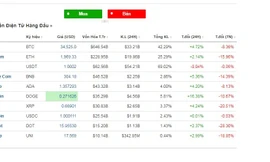 Nhiều đồng coin tăng trong ngày 25/6.
