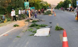 Xe tải tông nhiều xe đạp, 3 người thương vong