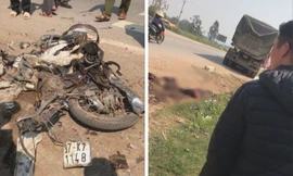 Xe đầu kéo cán nát xe máy, người phụ nữ tử vong tại chỗ