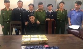 Đối tượng Ngà bị bắt giữ cùng tang vật.