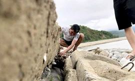 Đê chắn sóng 300 tỷ ở Hà Tĩnh sạt lở, đứt gãy sau bão số 5