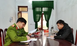 Đối tượng Nghĩa bị bắt giữ tại CQĐT.