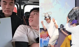 Dương Lâm gây tranh cãi vì "tiểu phẩm" hôn má HIEUTHUHAI, ôm ấp Kiều Minh Tuấn