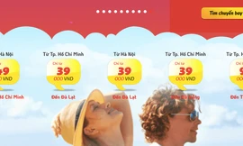 Vé máy bay khuyến mại của 1 hãng hàng không đang áp dụng, dù hiện là cao điểm bay hè. Ảnh chụp màn hình.