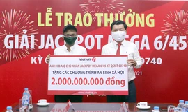 Anh H.B.A.Q nhận giải Jackpot trị giá hơn 70 tỷ đồng.