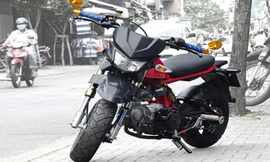 Chiếc mini bike có chiều cao yên rất thấp.