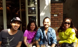 Rocker Trần Lập sụt 8kg vẫn tươi tắn đi cà phê với vợ