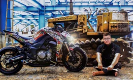 Nhin gần Kawasaki Z1000 độ phong cách... mafia Nhật