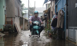 Mưa một lúc buổi tối, dân bì bõm lội nước thối cả ngày