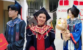 Gen Z nhận "bão" lời khen khi kết hợp tinh tế Việt phục với áo cử nhân