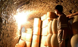 Lò nung gốm ở Phù Lãng, Bắc Ninh Ảnh: Hồng Lĩnh