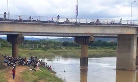 Sông Đắk Bla nơi 2 cháu bé bị đuối nước