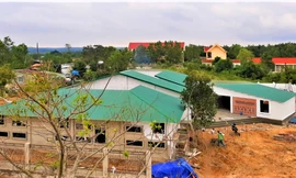 Đại diện báo Tiền Phong cũng là đại diện Quỹ Trò nghèo vùng cao trên Tây Nguyên trình bày về sự kiện "3 trong 1"- Ảnh Dương Tuấn