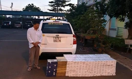 Tài xế và tang vật bị bắt giữ