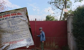 Sản phẩm của Cty Tam Nông bày bán trên thị trường, nhưng không ghi rõ hạn sử dụng