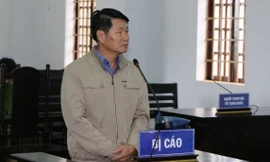 Bị cáo Huân trước vành móng ngựa