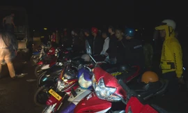 Hiện trường vụ tụ tập đua xe trái phép