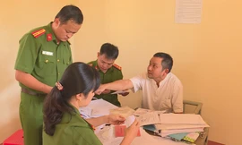 Ông Tuệ tại cơ quan công an