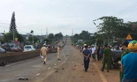 Hiện trường vụ tai nạn giao thông