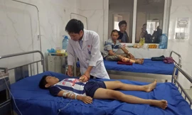 Cháu C đang điều trị tại bệnh viện