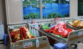 2 trường hợp mới trở về từ vùng dịch được cách ly, theo dõi tại Khoa Truyền nhiễm, Bệnh viện đa khoa tỉnh Thái Bình - Ảnh: Hoàng Long