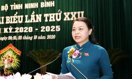 Bà Nguyễn Thị Thu Hà tiếp tục giữ chức Bí thư Tỉnh uỷ Ninh Bình khoá XXII, nhiệm kỳ 2020-2025 - Ảnh: Hoàng Long