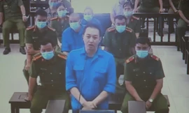 Phạm Văn Hiệp phủ nhận cáo buộc về vai trò chỉ đạo giúp Nguyễn Thị Dương thắng thầu đấu giá đất - Ảnh: Hoàng Long