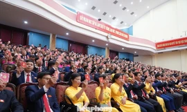 Lúc 2 giờ ngày 20/9, Đại hội Đảng bộ tỉnh Hà Nam lần thứ XX bắt đầu khai mạc. Ảnh: Hoàng Long 