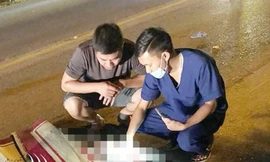 Hiện trường vụ tai nạn - Ảnh: Hoàng Long