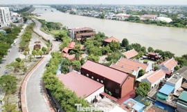 Khu sinh thái Lưu Gia Trang mắc hoàng loạt sai phạm về đê điều, đất đai và xây dựng - Ảnh: Hoàng Long