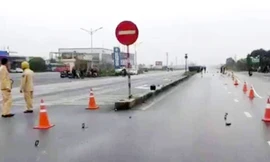 Hiện trường vụ tai nạn - Ảnh: Hoàng Long