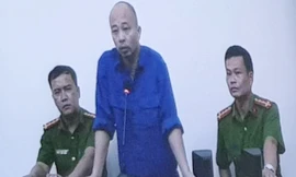 Đường "Nhuệ" xuất hiện tại phiên toà. Ảnh chụp lại qua màn hình/Hoàng Long