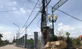 Khu vực cột điện xảy ra sự cố chết người - Ảnh: Hoàng Long