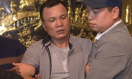 Cường "Dụ" (trái) và 5 đàn em đã bị bắt, khởi tố vì liên quan đến ném kính, chặn đánh chủ xe Minh Lập - Ảnh: Hoàng Long