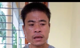 Đối tượng Quỳnh khai nhận hành vi gây rối tại cơ quan công an .Ảnh: Duy Chiến