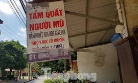 Cơ sở xoa bóp, bấm huyệt nơi bà H bị 2 đối tượng lạ mặt hãm hại .Ảnh: Duy Chiến