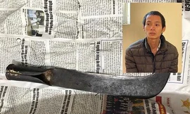 Đối tượng Mùi và tang vật gây án .Ảnh: Diệu Linh