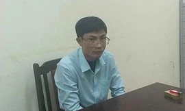 Đối tượng Việt tại cơ quan công an *ảnh: Huyền Mỹ