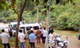 Lực lượng CSGT Công an huyện Hữu Lũng huy động phương tiện đặc chủng truy bắt xe Suzuki chở pháo nhập lậu *ảnh: HL